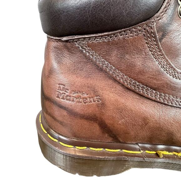 Dr Martens Vintage Y2K Ankle Boots Lace Up Made in England Brown Sz 6 8081 - Picture 3 of 11